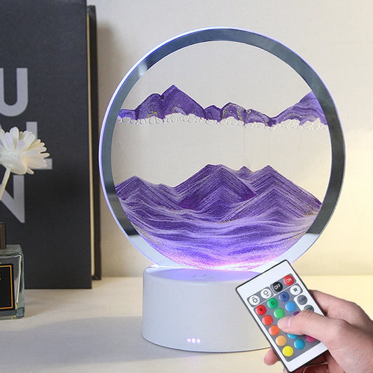 7 Color LED Moving Sand Art Table Lamp