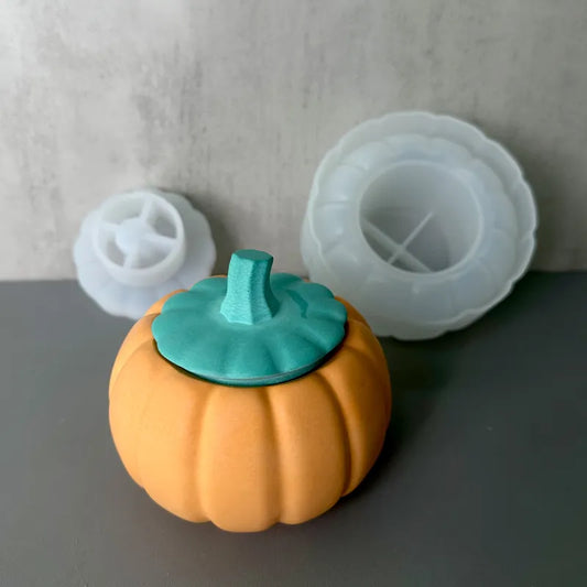 DIY Pumpkin Candlestick Silicone Mold Halloween Candle Holder Mold Candle Cup